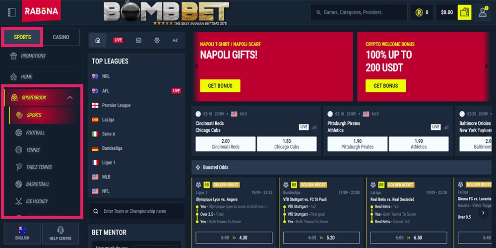 پیش ‌بینی ورزشی رابونا بت